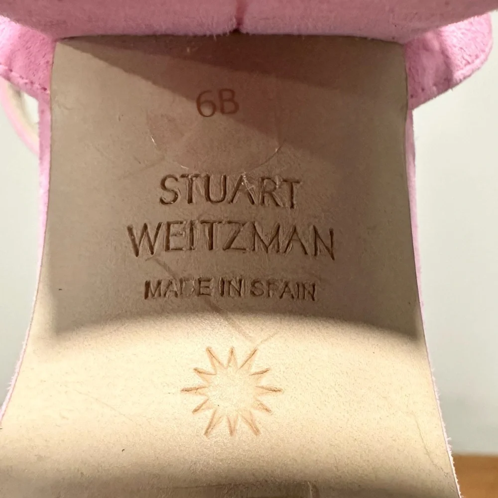 🌹STUART WEITZMAN 🌹 Allshine 75 Crystal-Embellished Suede Sandals Size: 6B - Picture 9 of 10
